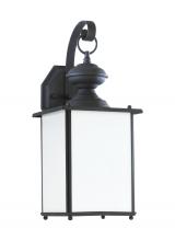 Generation Lighting 84158D-12 - Jamestowne transitional 1-light outdoor exterior Dark Sky compliant wall lantern sconce in black fin