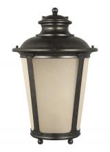 Generation Lighting 88244-780 - Cape May traditional 1-light outdoor exterior extra large wall lantern sconce in burled iron grey fi