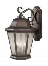 Generation Lighting OL5902CB - Martinsville traditional 3-light outdoor exterior large wall lantern sconce in corinthian bronze fin