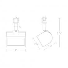 WAC Canada L-3020W-CS-WT - Ocularc 3020W - 5CCT Wall Wash Track Luminaire