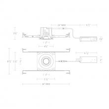 WAC Canada R3BRAN-SWD-BK - Ocular 3.0 Dim-to-Warm Round Adjustable Trim and Remodel Housing with New Construction Frame-In Ki