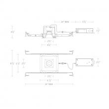 WAC Canada R3BSD-NCS-HZWT - Ocular 3.0 5CCT Square Donwlight Trim and Remodel Housing with New Construction Frame-In Kit and D