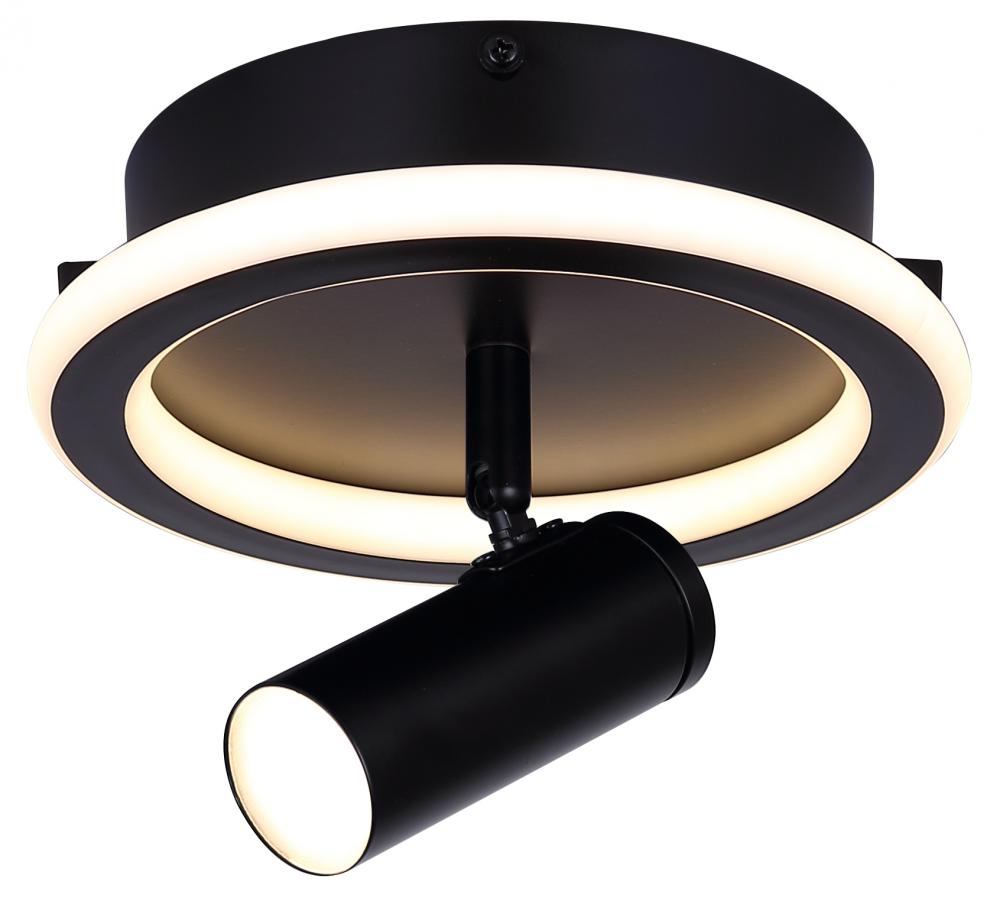 1 Lt LED Ceiling or Wall, Silicone Lens + Acrylic, 9W LED (Integrated)