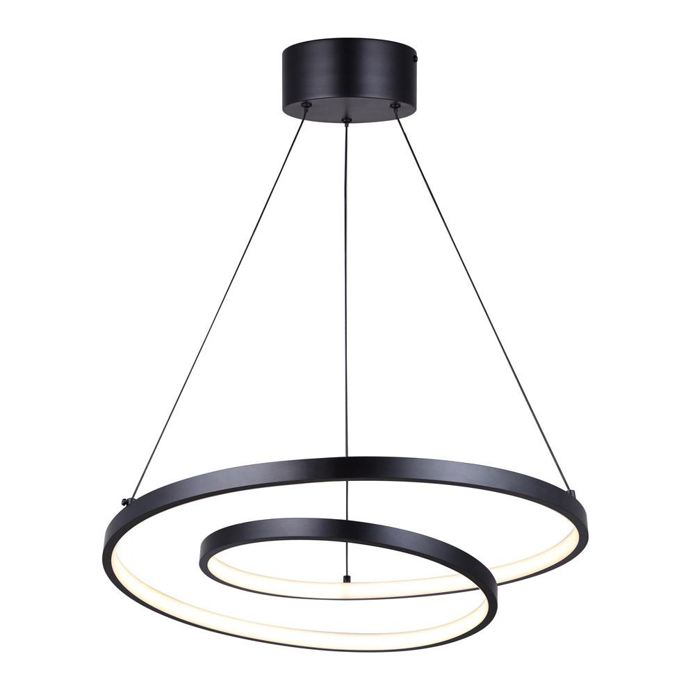 LIVANA, LCH259A20BK, MBK Color, 20" Width Cord LED Chandelier, 29W LED (Integrated), Dimmable