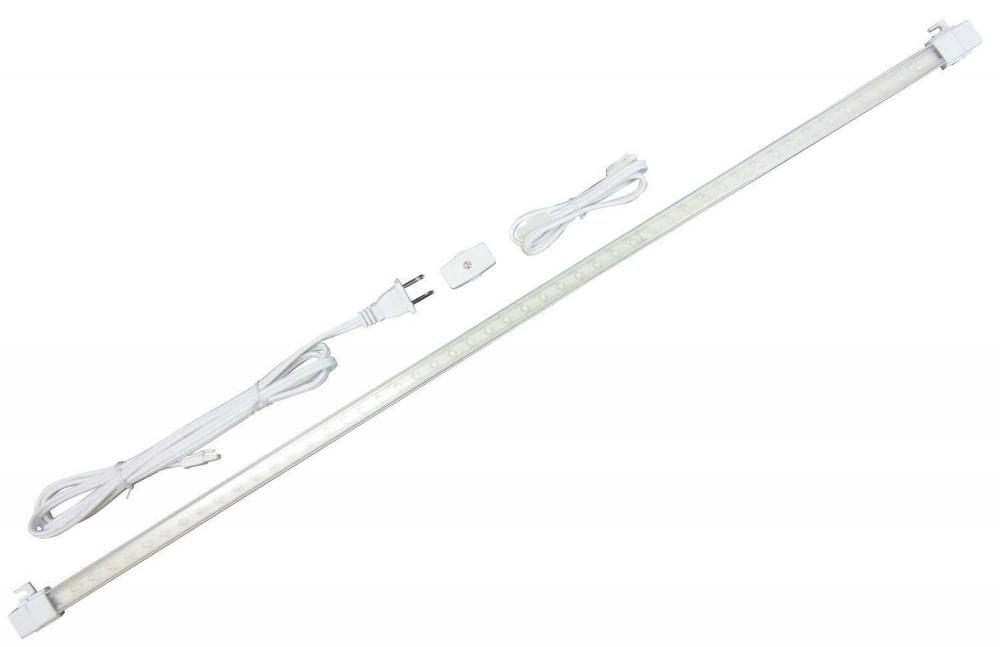 30" White LED Wand: 48 LEDs, 4100K, 120V, with cord, switch, and connector