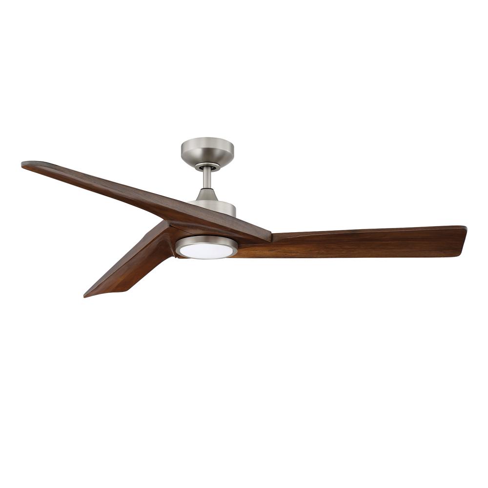 VORION 52 in. LED Satin Nickel Ceiling Fan with DC motor