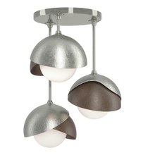 Hubbardton Forge - Canada 121374-SKT-85-05-GG0711 - Brooklyn 3-Light Double Shade Semi-Flush