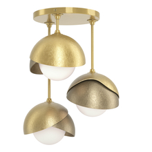 Hubbardton Forge - Canada 121374-SKT-86-84-GG0711 - Brooklyn 3-Light Double Shade Semi-Flush