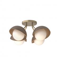 Hubbardton Forge - Canada 121375-SKT-84-05-GG0711 - Brooklyn 4-Light Single Shade Semi-Flush