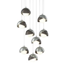 Hubbardton Forge - Canada 131105-SKT-LONG-82-07-GG0711 - Brooklyn 9-Light Double Shade Pendant