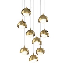 Hubbardton Forge - Canada 131105-SKT-LONG-86-86-GG0711 - Brooklyn 9-Light Double Shade Pendant