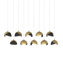 Hubbardton Forge - Canada 131205-SKT-LONG-86-10-GG0711 - Brooklyn 10-Light Double Shade Pendant