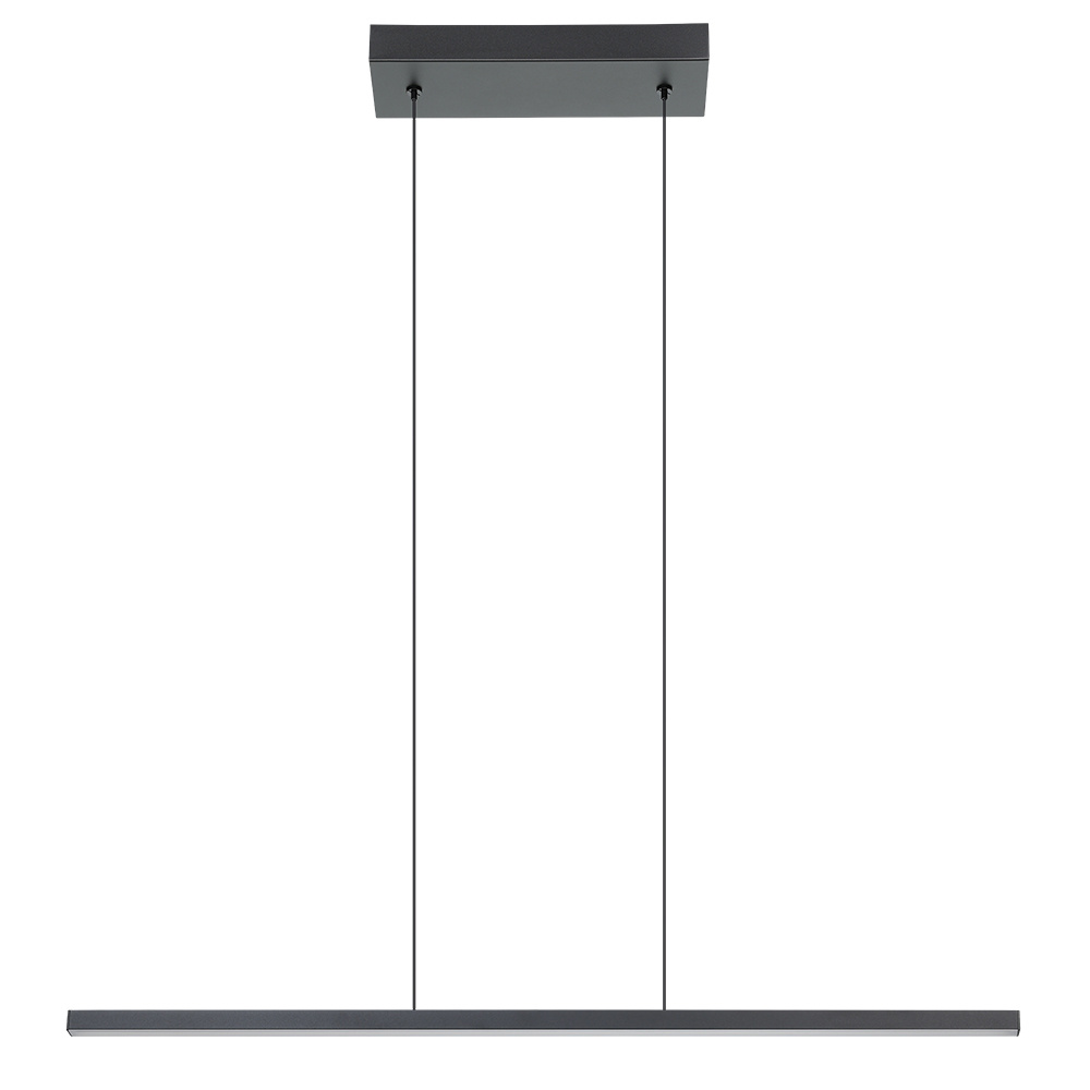 1 LT Integrated LED Linear Pendant w/ Black Finish & White Diffuser