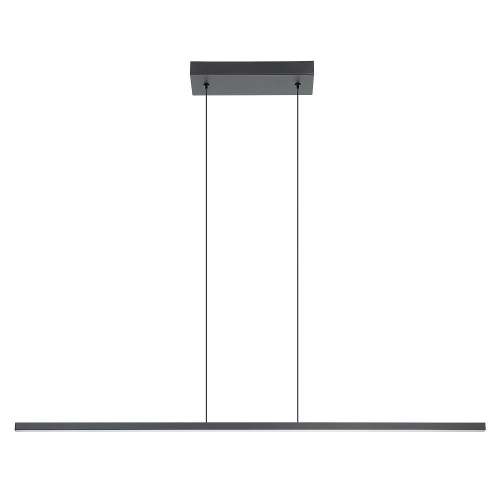 1 LT Integrated LED Linear Pendant w/ Black Finish & White Diffuser