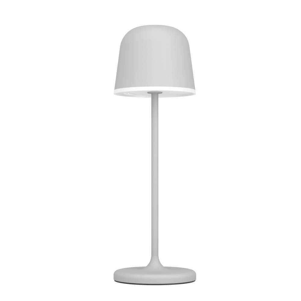 Integrated LED Indoor/Outdoor Table Lamp w/ Grey Finish & White Diffuser