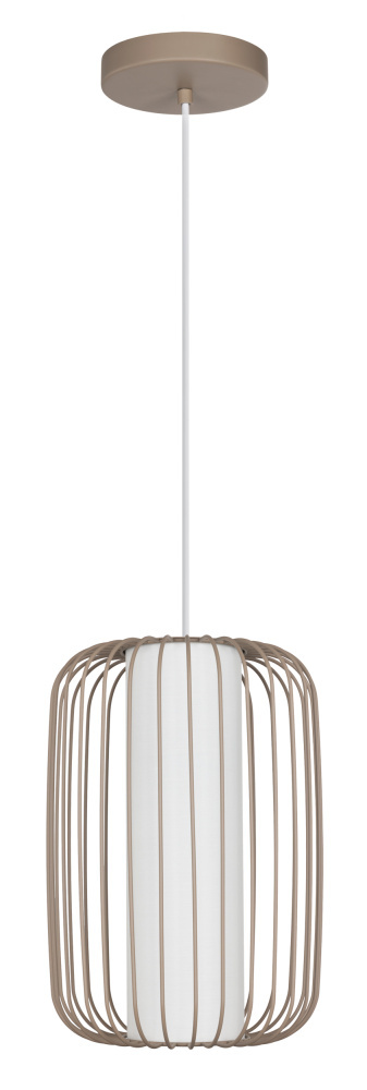 1 LT Pendant w/ Sandy Finish & White Shade
