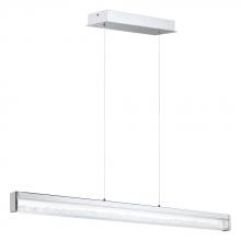 Eglo Canada 203794A - 1 LT LED Linear Pendant w/ Chrome Finish & Clear Glass Shade w/ Clear Glass Stones