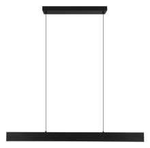 Eglo Canada 206038A - 1 LT Integrated LED Linear Pendant Black Finish & White Diffuser