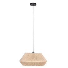 Eglo Canada 206081A - 1 LT Dual - Pendant or Ceiling Black Finish w/ Textile Thread Shade