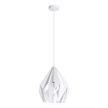Eglo Canada 206089A - 1 LT Pendant w/ White Finish and White Geometric Metal Shade