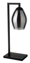 Eglo Canada 206262A - 1 LT Table Lamp w/ Black Finish & Chrome Smoked Glass Shade