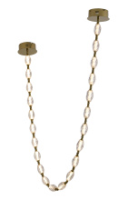 Bethel International Canada BL01C106BR - 22-Light Brass LED Chandelier With Clear Crystal Shades