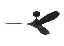 Visual Comfort & Co. Fan Collection 3CLNCSM52MBK - Collins coastal 52-inch indoor/outdoor Energy Star smart ceiling fan in midnight black finish