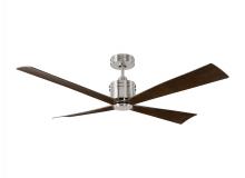 Visual Comfort & Co. Fan Collection 4LNCR56BS - Launceton 56-inch indoor/outdoor Energy Star ceiling fan in brushed steel silver finish